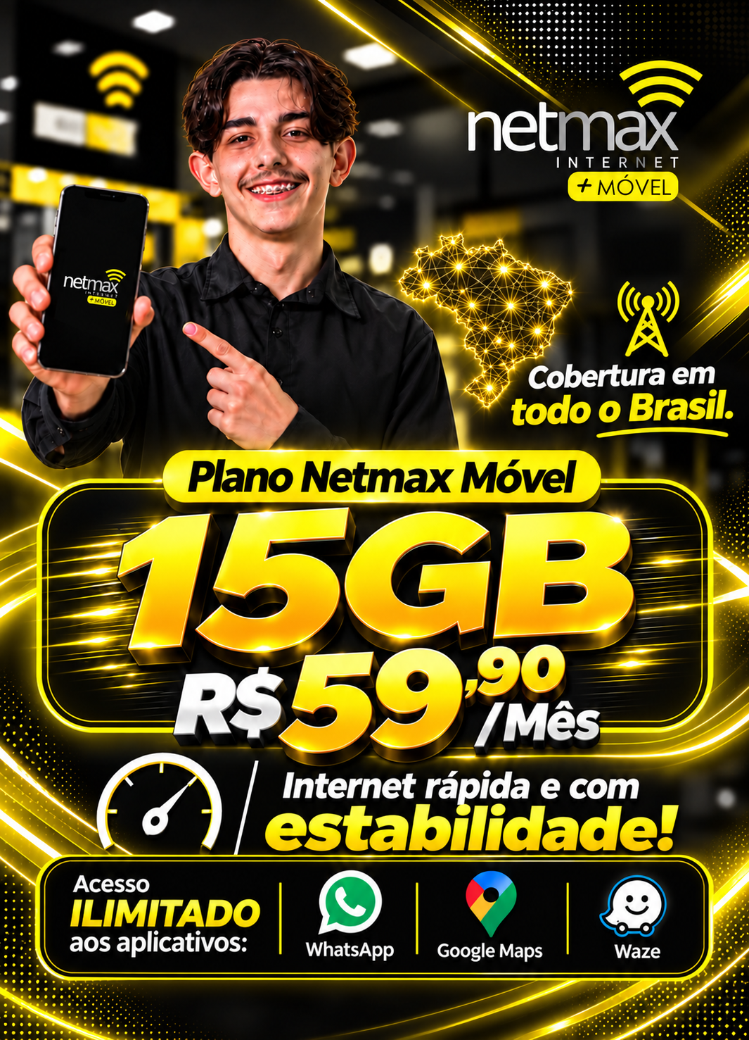 Plano Móvel 15GB
